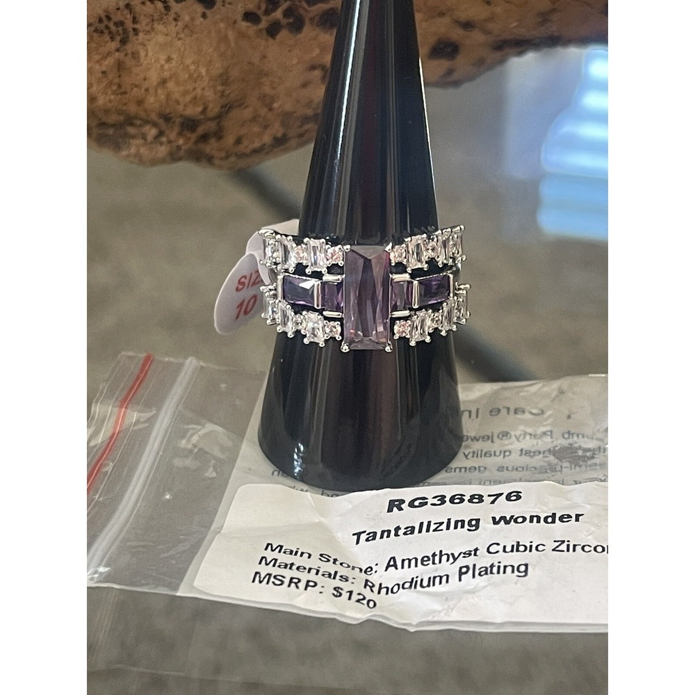 Bomb Party ring Sz 10 Feb Bday RG36876 'Tantalizing Wonder' amethyst Rings